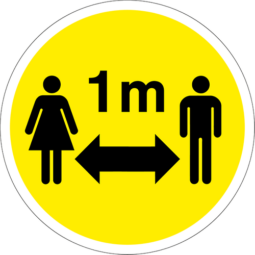 Keep 1m Apart Social Distancing Floor Stickers