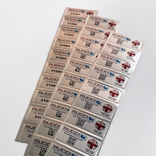 Asset Nameplate Examples Asset Labels – Nameplates.co.uk