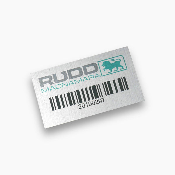 Anodised Robust Barcode, QR & Asset Labels – Nameplates.co.uk