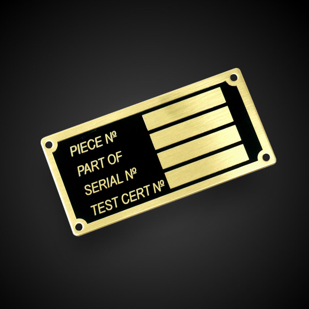 Engraved Brass Plates & Tags, Etched Brass Nameplates